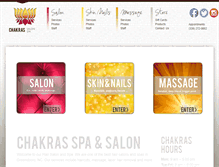 Tablet Screenshot of chakrasspa.com